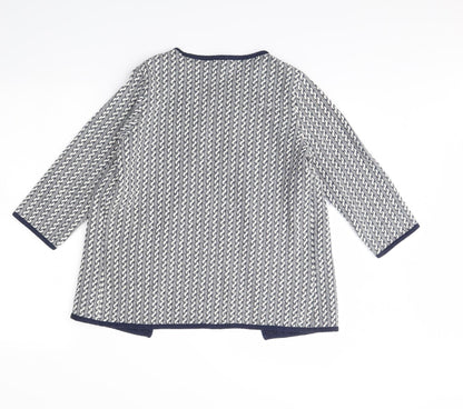 F&F Womens Blue Herringbone  Jacket  Size 8