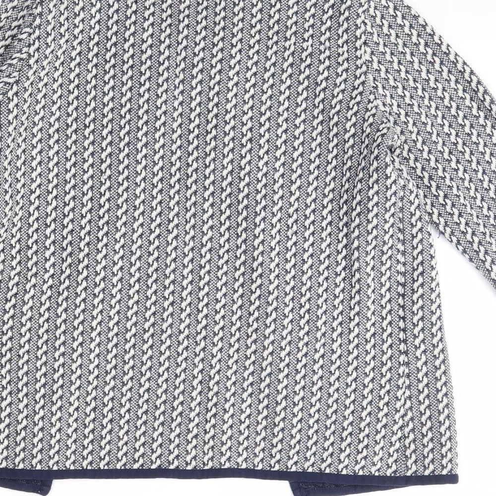 F&F Womens Blue Herringbone  Jacket  Size 8