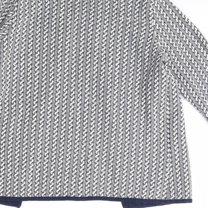 F&F Womens Blue Herringbone  Jacket  Size 8