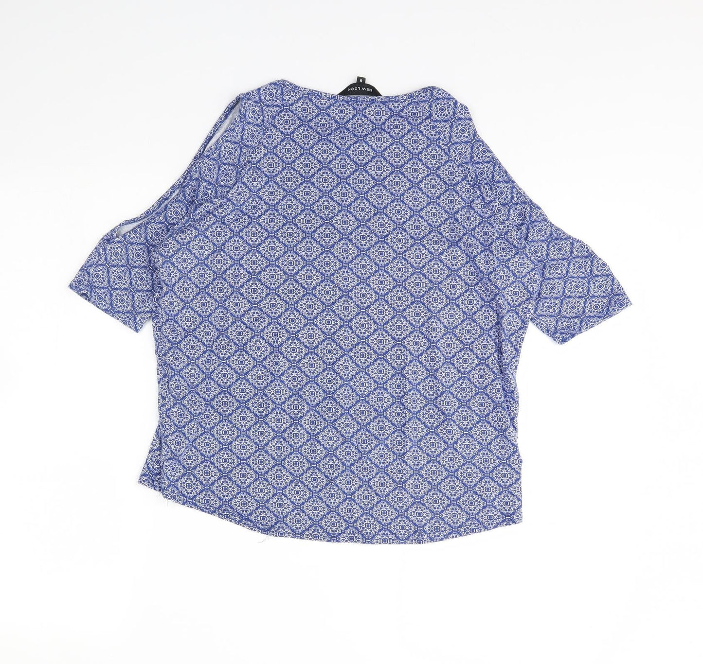 Womens UK Size 8 New Look Blue Basic Blouse