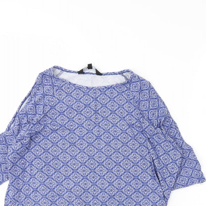 Womens UK Size 8 New Look Blue Basic Blouse