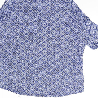 Womens UK Size 8 New Look Blue Basic Blouse