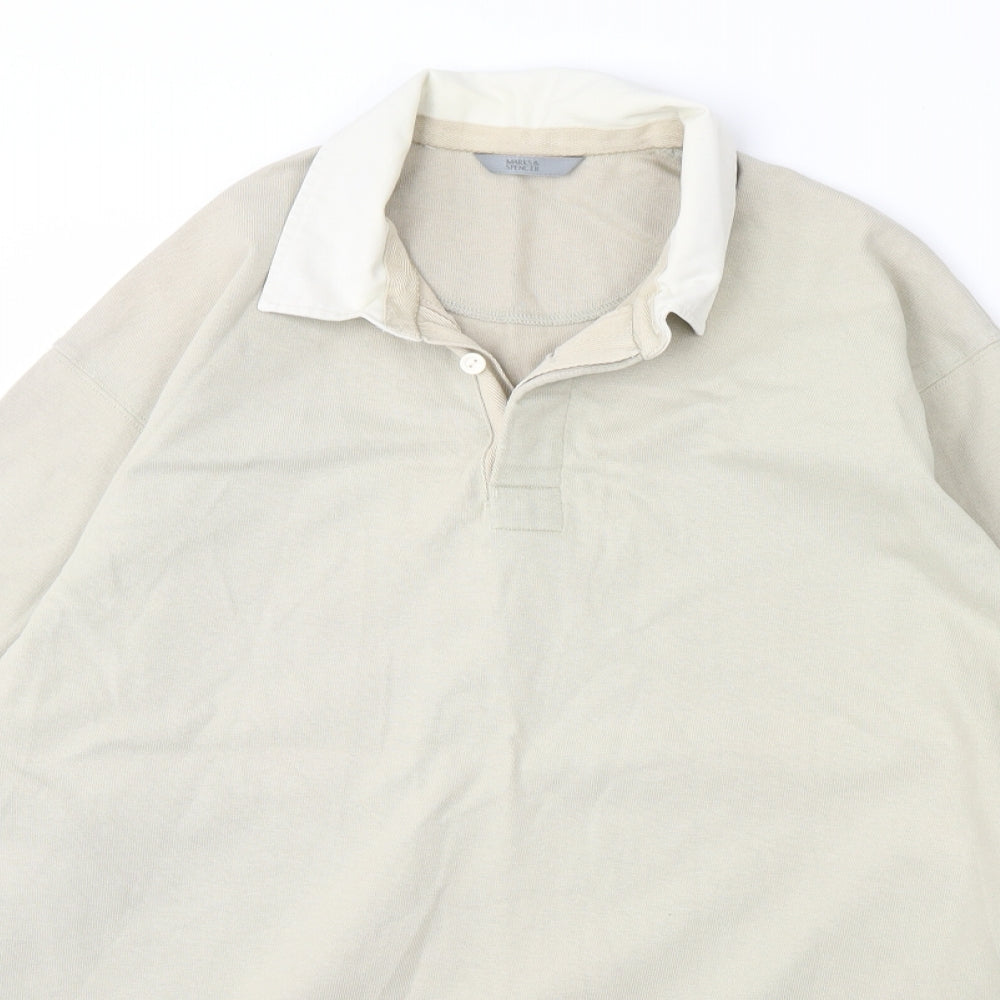 M&S Mens Beige   Pullover Jumper Size L