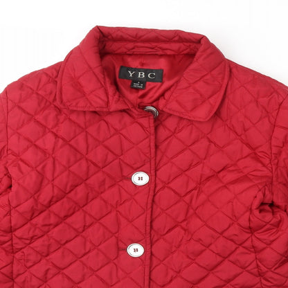 Womens UK Size S ybc Red Rain Coat
