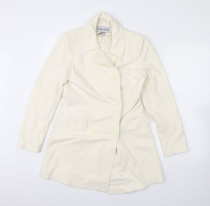 Warehouse Womens Ivory   Overcoat Coat Size 10