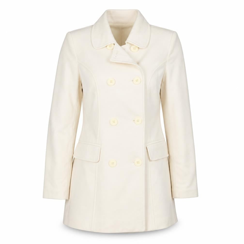 Warehouse Womens Ivory   Overcoat Coat Size 10