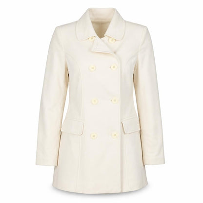 Warehouse Womens Ivory   Overcoat Coat Size 10