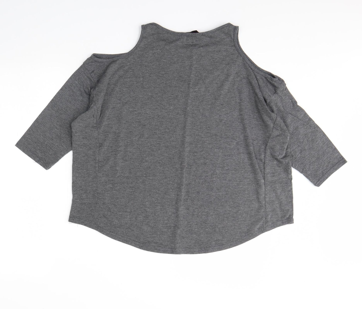 Boohoo Womens Grey   Basic Blouse Size 10