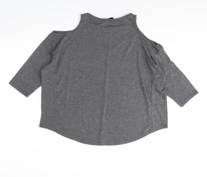 Boohoo Womens Grey   Basic Blouse Size 10