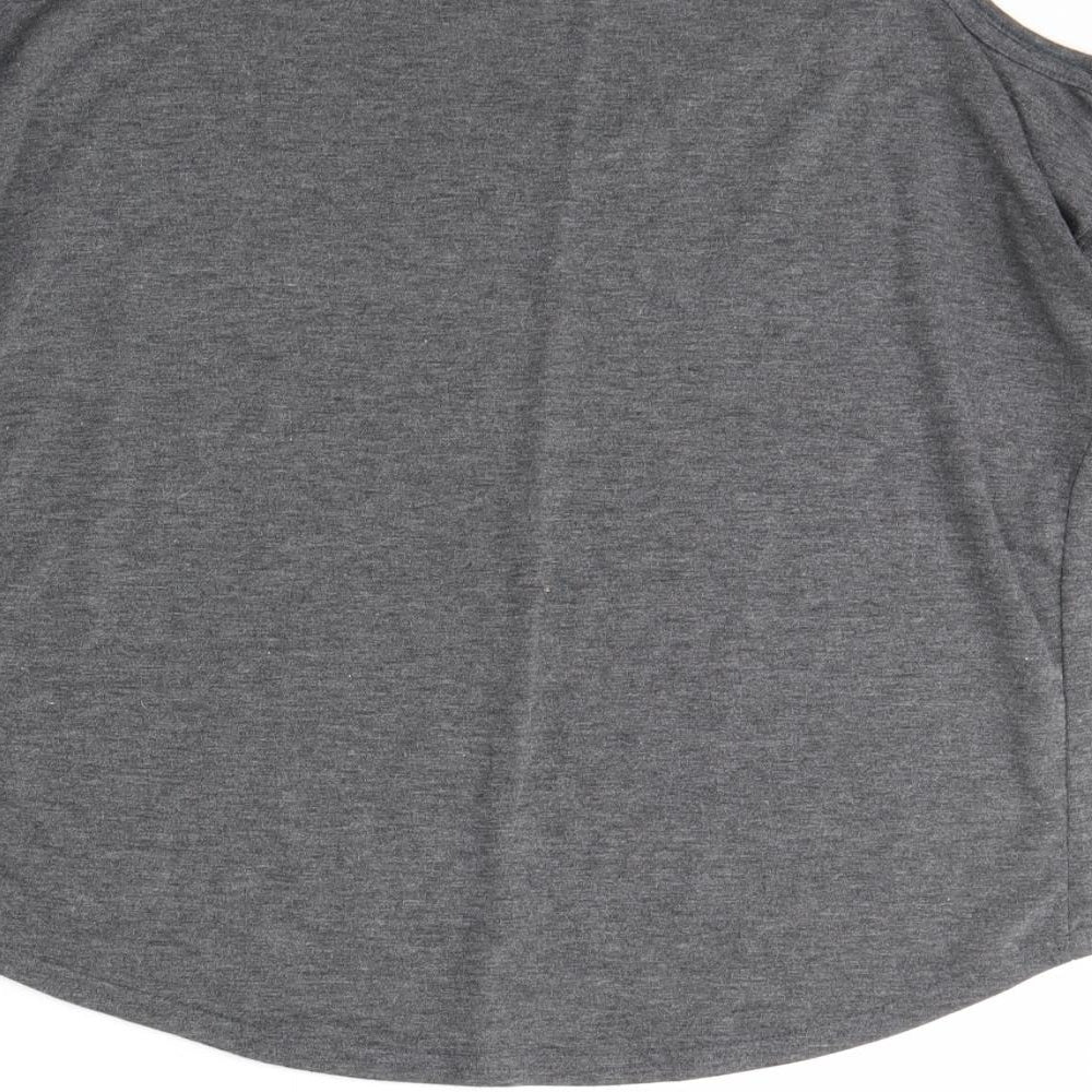 Boohoo Womens Grey   Basic Blouse Size 10
