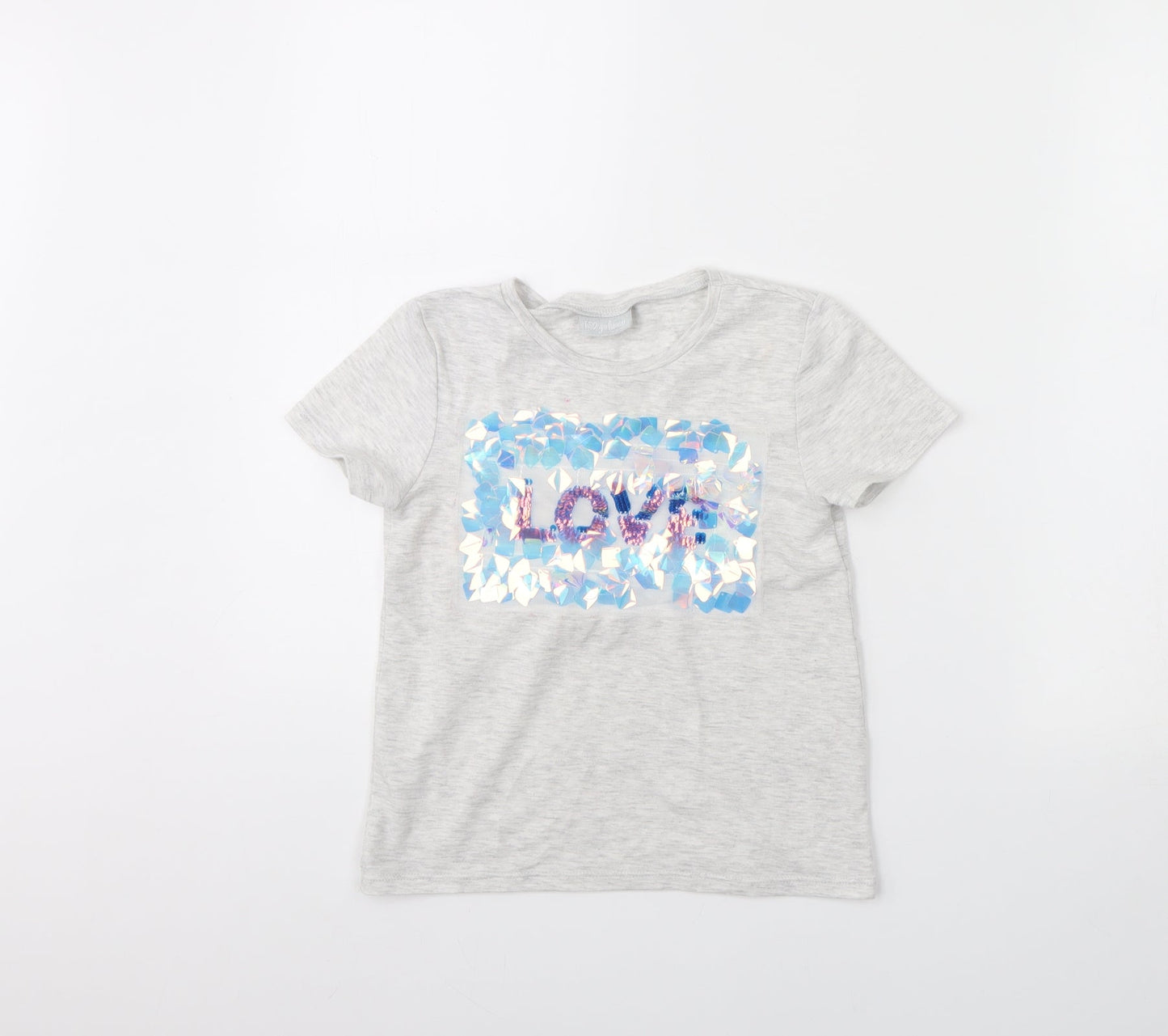 I Love Girls Wear Girls Grey   Basic T-Shirt Size 7 Years