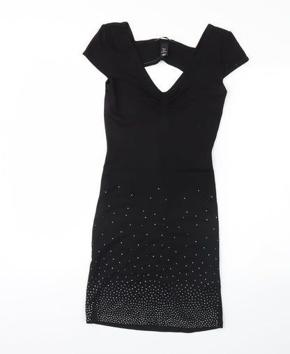 H&M Womens Black   Bodycon  Size 10