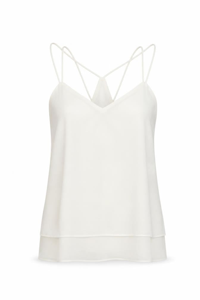 Womens UK Size 10 New Look White Basic Tank
