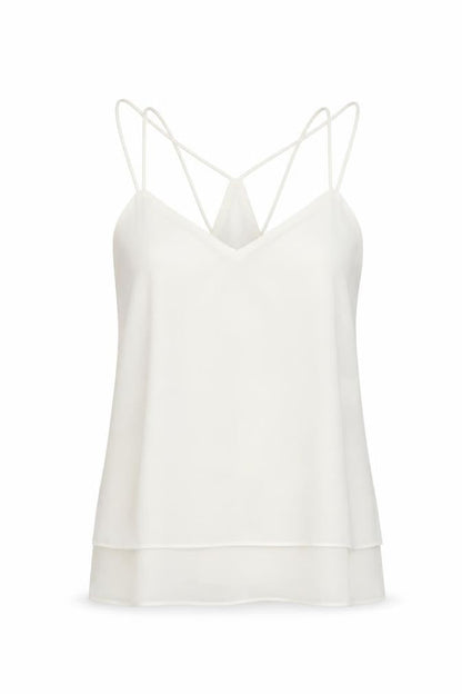 Womens UK Size 10 New Look White Basic Tank