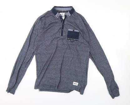 Nanny State Mens Blue   Henley Jumper Size M