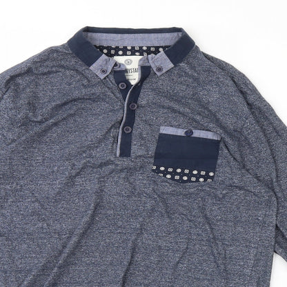 Nanny State Mens Blue   Henley Jumper Size M