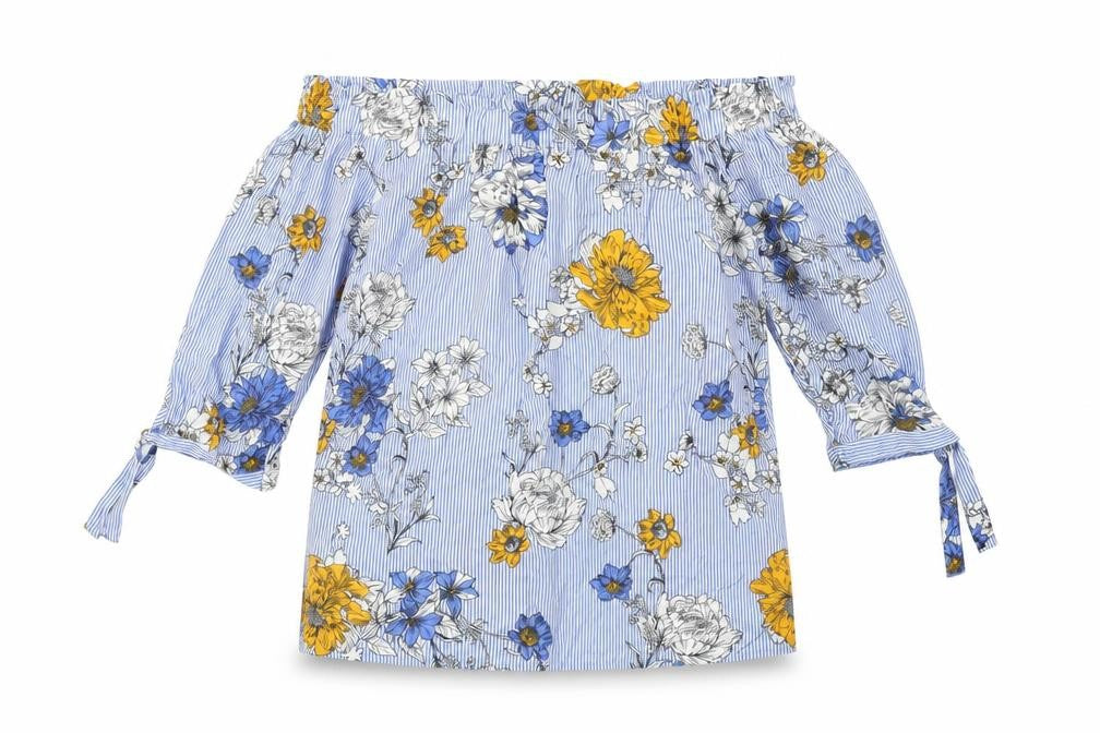 Womens UK Size 10 F&F Blue Basic Blouse