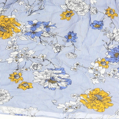 F&F Womens Blue Striped  Basic Blouse Size 10