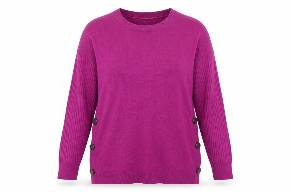 Bonmarché Womens Purple Pullover Jumper Size 16
