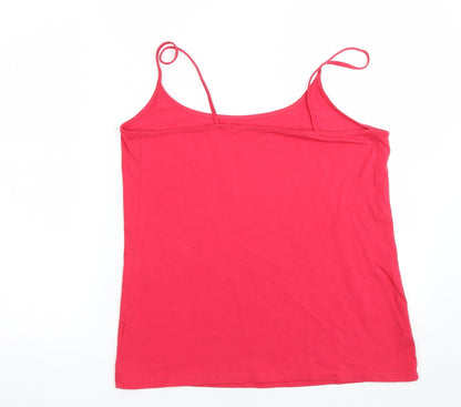 Womens UK Size 16 NEXT Pink Basic Tank