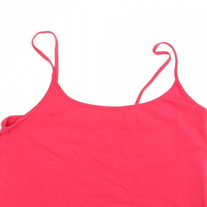 Womens UK Size 16 NEXT Pink Basic Tank