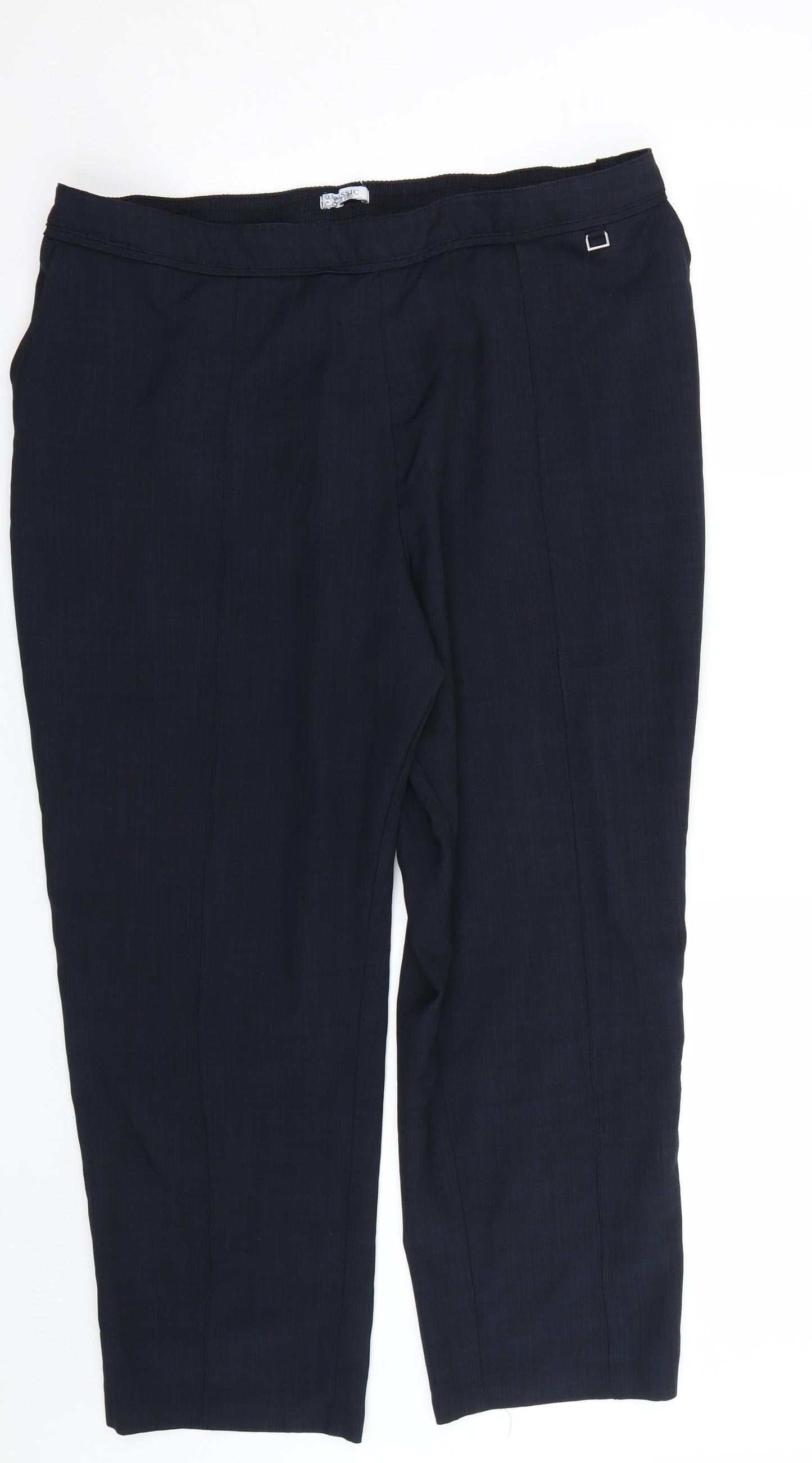 Womens UK Size 20 M&S Regular Fit  Blue Trousers