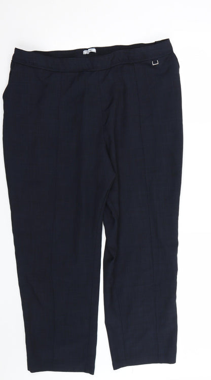 Womens UK Size 20 M&S Regular Fit  Blue Trousers