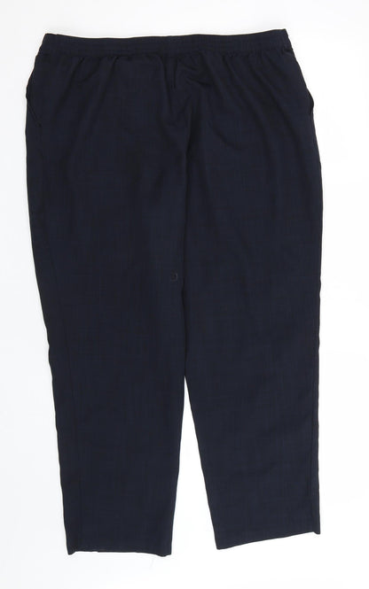 Womens UK Size 20 M&S Regular Fit  Blue Trousers