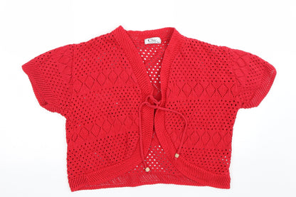 Womens UK Size M CHIC Red Cape Jumper