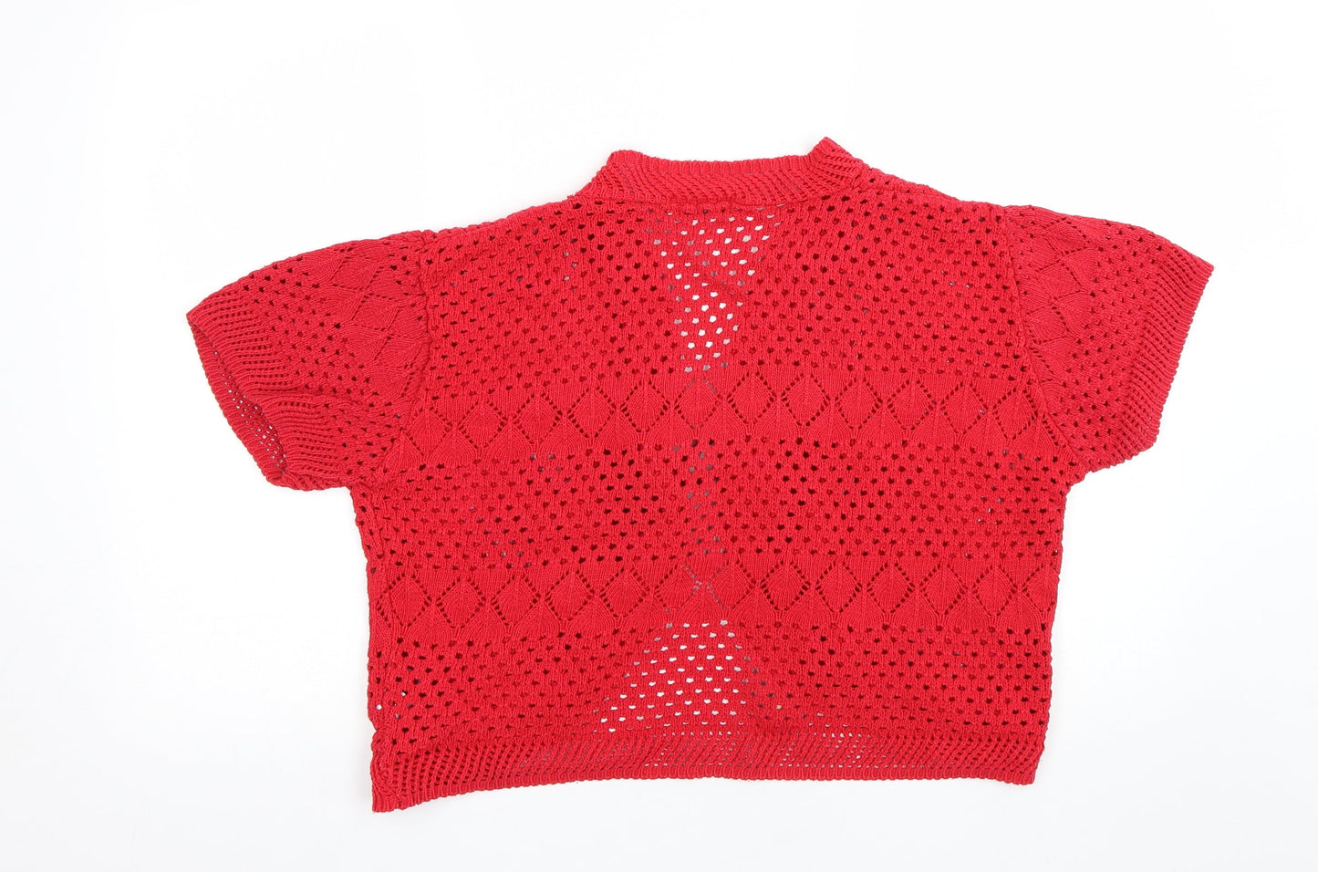 Womens UK Size M CHIC Red Cape Jumper