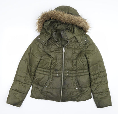 Primark Womens Green   Overcoat Coat Size XS