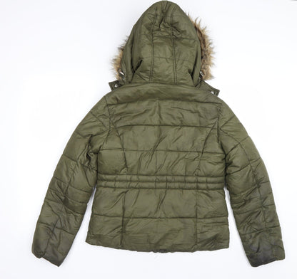 Primark Womens Green   Overcoat Coat Size XS