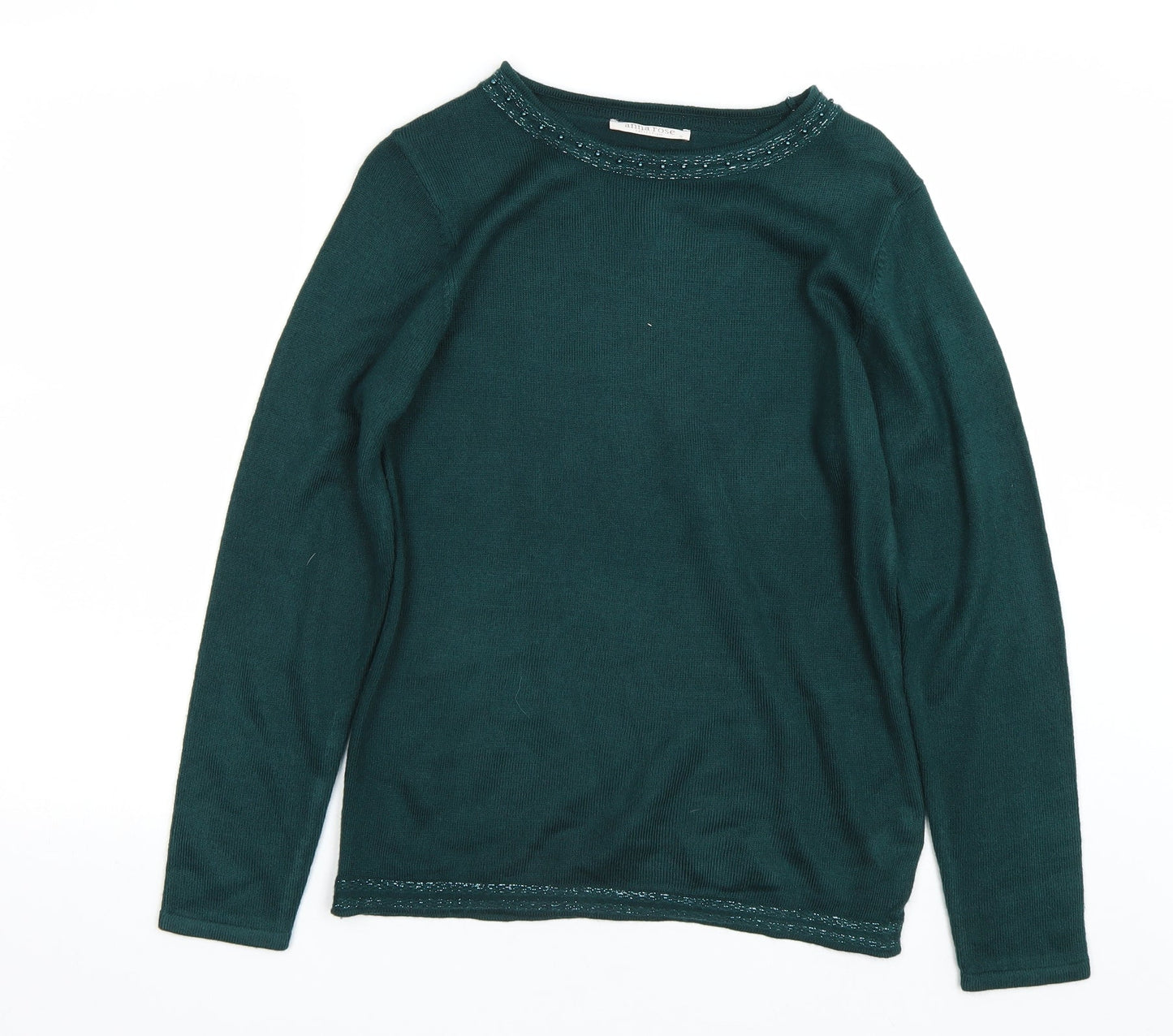 Womens UK Size S Anna Rose Green Pullover Jumper
