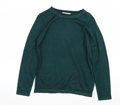 Womens UK Size S Anna Rose Green Pullover Jumper