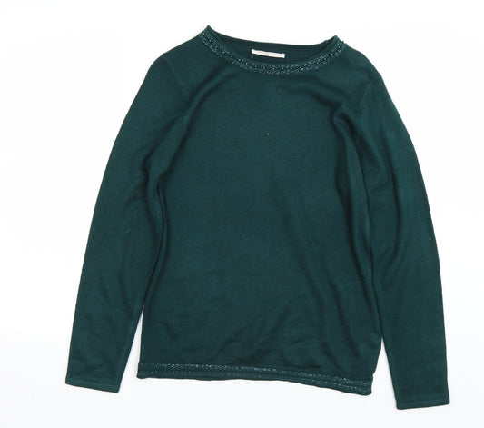 Womens UK Size S Anna Rose Green Pullover Jumper