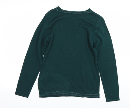 Womens UK Size S Anna Rose Green Pullover Jumper