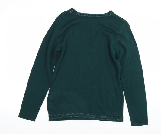 Womens UK Size S Anna Rose Green Pullover Jumper