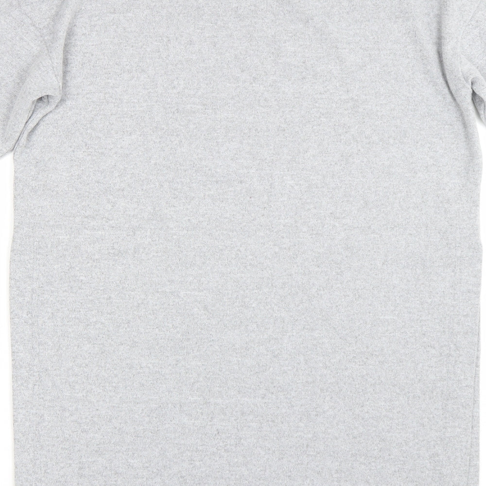 Womens UK Size S New Look Grey Basic T-Shirt