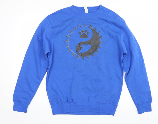 Mens UK Size M Lane Seven Blue Pullover Sweatshirt