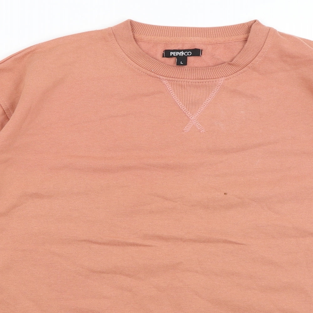 Pep & Co Mens Pink   Pullover Jumper Size L