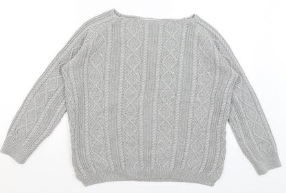 Womens UK Size M Tru Grey Pullover Jumper