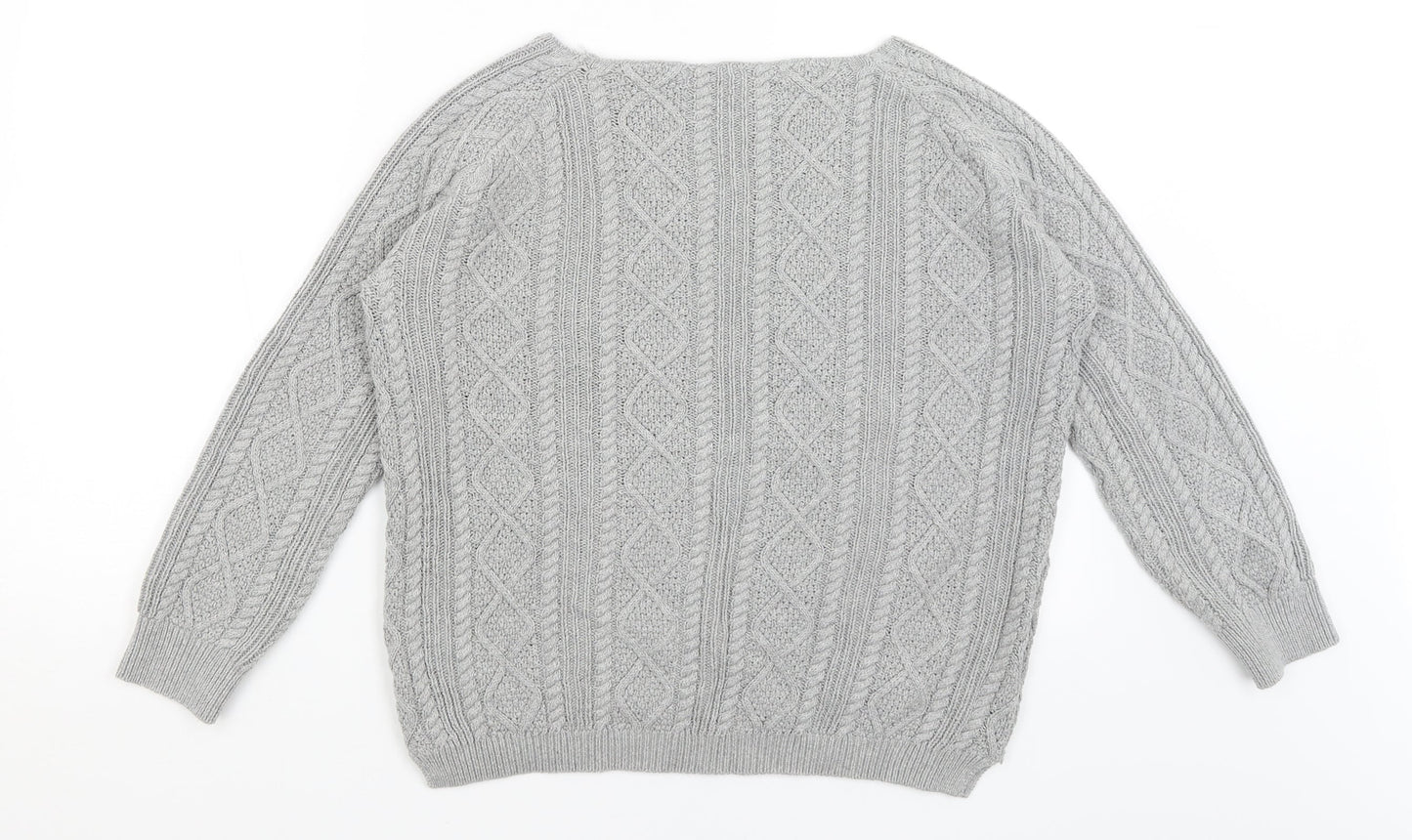 Womens UK Size M Tru Grey Pullover Jumper