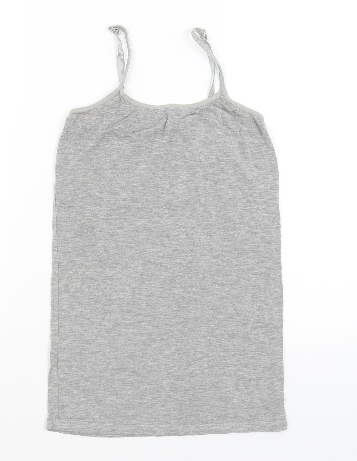 Womens UK Size M Preworn Grey Basic Tank