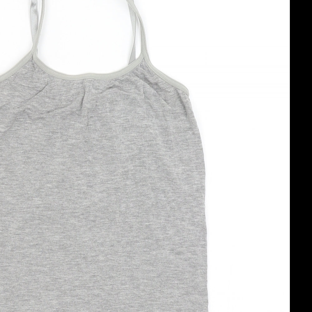 Womens UK Size M Preworn Grey Basic Tank