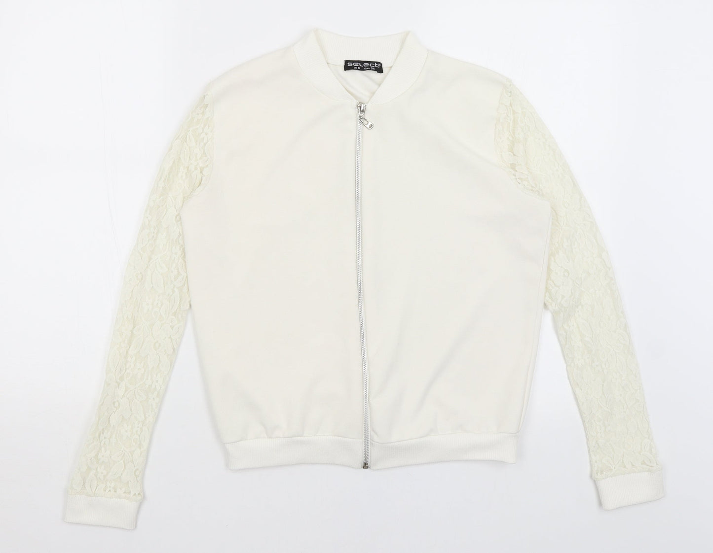 Select Womens White   Full Zip Jumper Size 6