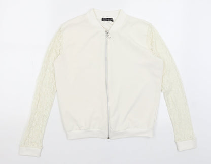 Select Womens White   Full Zip Jumper Size 6