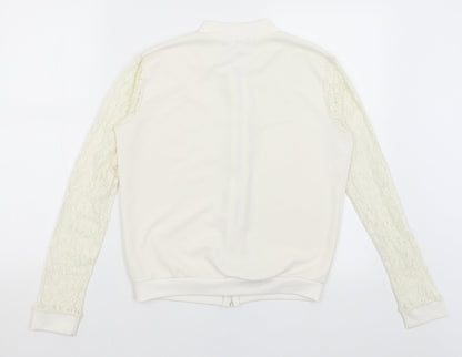 Select Womens White   Full Zip Jumper Size 6