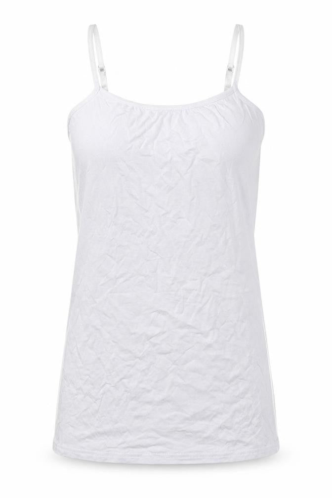 Womens UK Size M Preworn White Basic Tank
