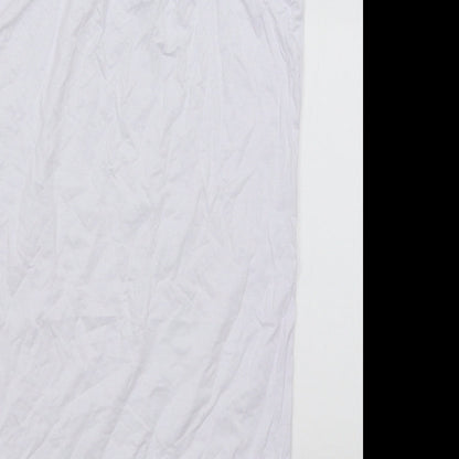 Womens UK Size M Preworn White Basic Tank