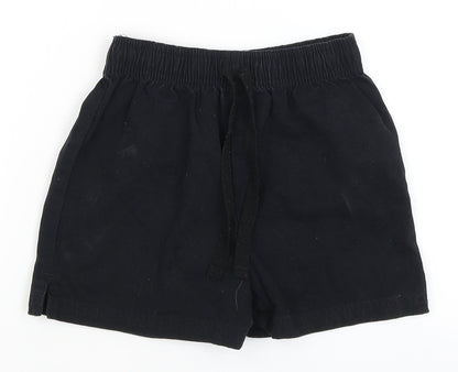M&S Boys Black   Bermuda Shorts Size 6-7 Years